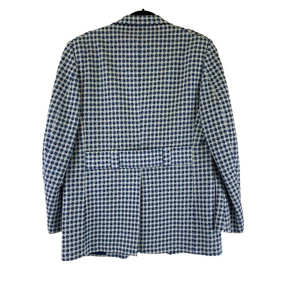 Ratner Clothes Hughes Hatcher Jacket Blue Pattern Houndstooth Blazer Mens M/L 40 - Picture 7 of 12